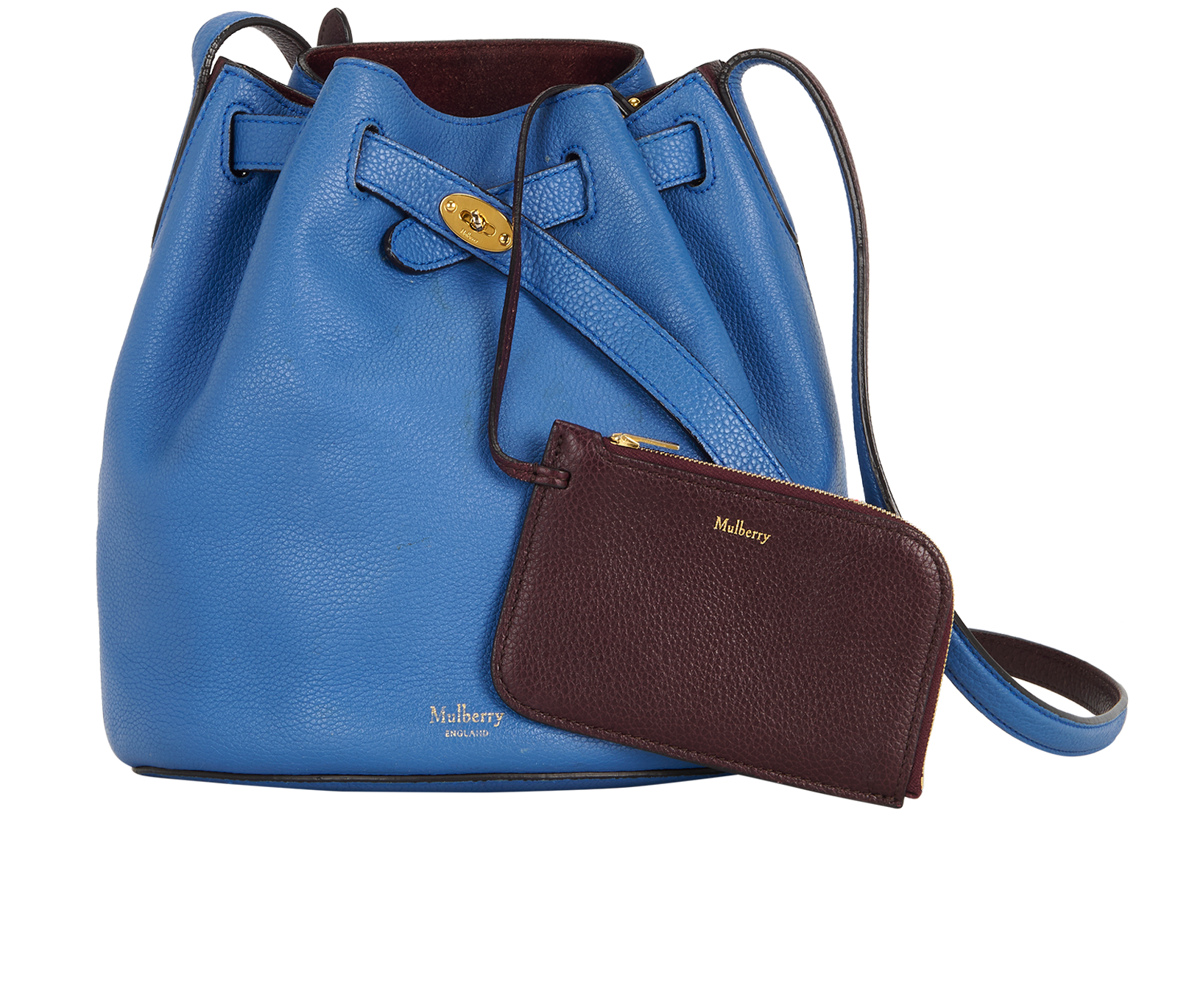 Small Abbey Bucket, &pound;295, Handbags, Blue, Leather, Other view